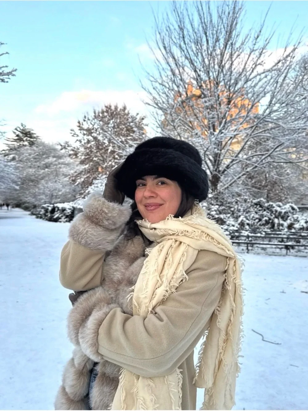 Vintage Black Faux Fur Hat - Picture 1 of 3